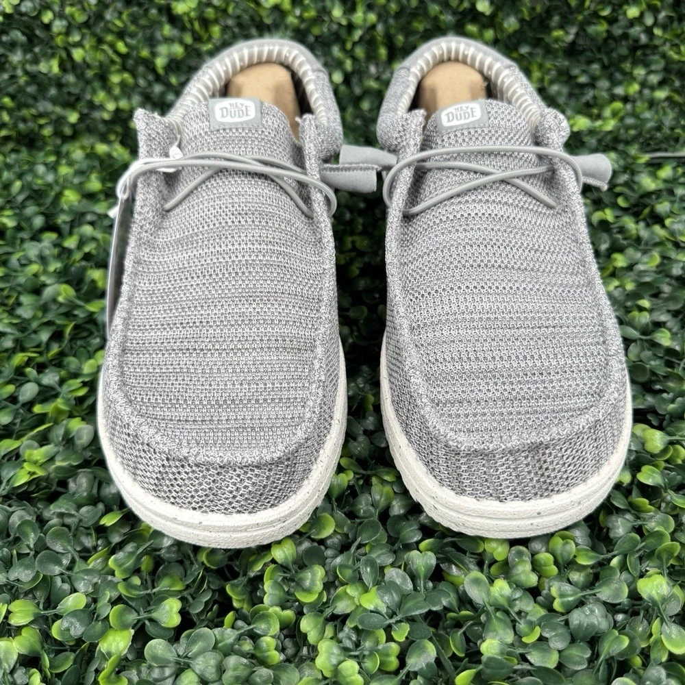 Hey Dude SE Wally Stretch Sox Shoes Mens 11 Grey Slip on Loafer Breathable - Picture 4 of 8